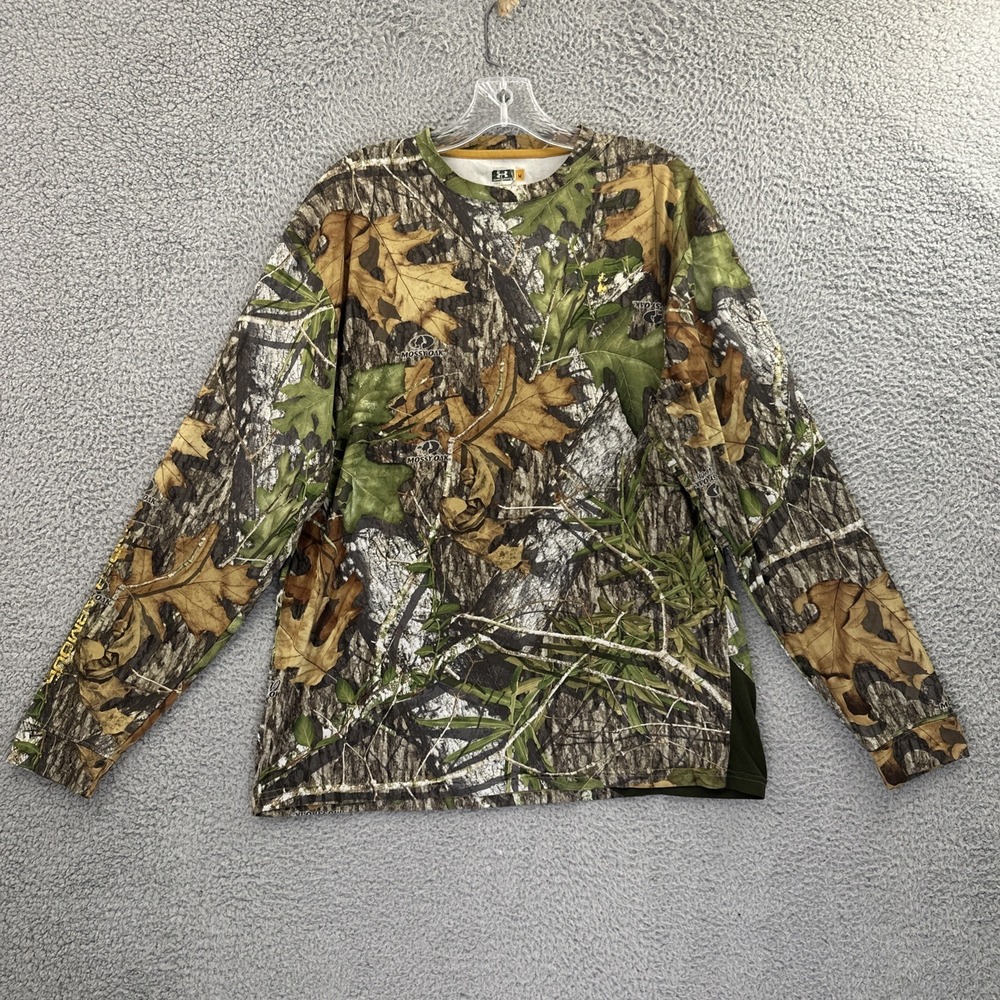 Under Armour Mossy Oak Long Sleeve Shirt Realtree Outdoor Hunting Men's Medium